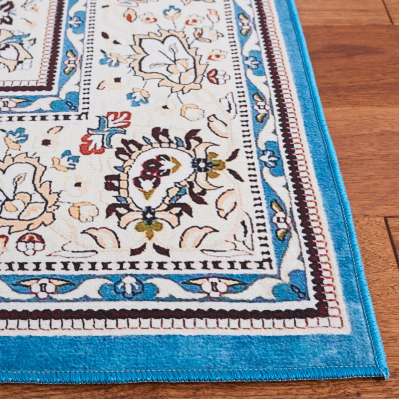 Tapis oriental turquoise / beige, Rectangle de 5 pi x 8 pi