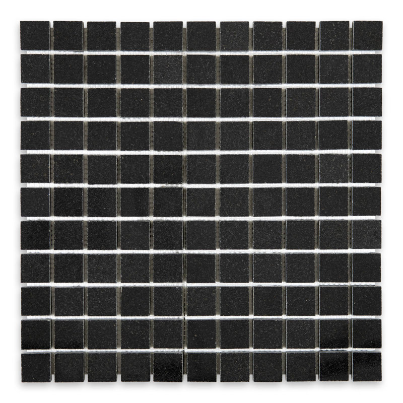 Absolute Black Polished Granite Square Mosaic