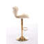 Ensemble de 2 tabourets de bar avec repose-pieds chromé et base pivotante à hauteur réglable en velours-672189966