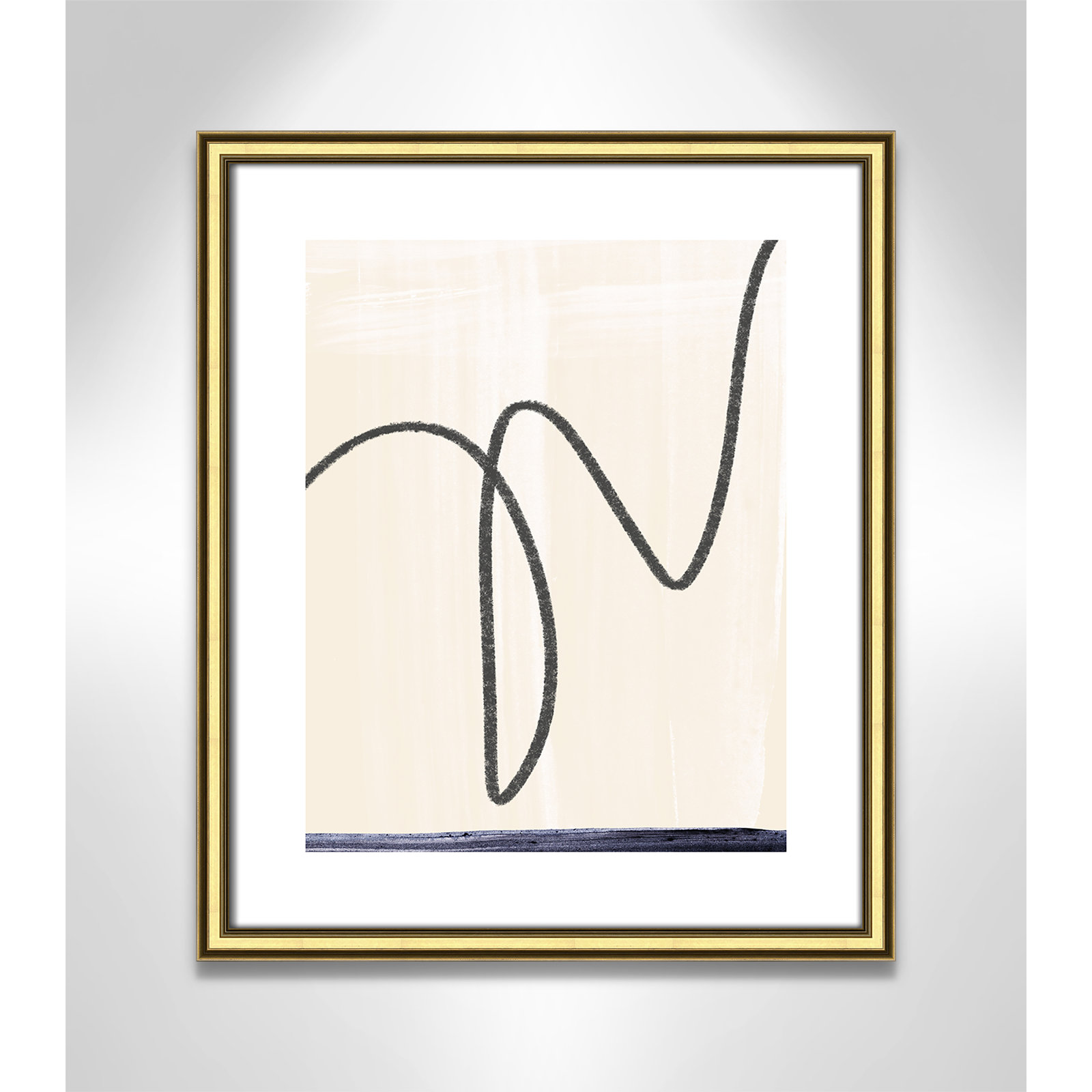 Tigerlily "Departured I" Painting, 20.25" H x 17.25" W x 0.88" D, Gold Framed Paper