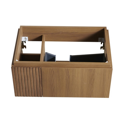 Armoire 30 po MURI en chêne brun seulement, sans lavabo et plateau, sans couvercle de robinet et d'évier