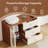  L-Shaped Computer Desk, Metal Base Office Desk With Cabinet