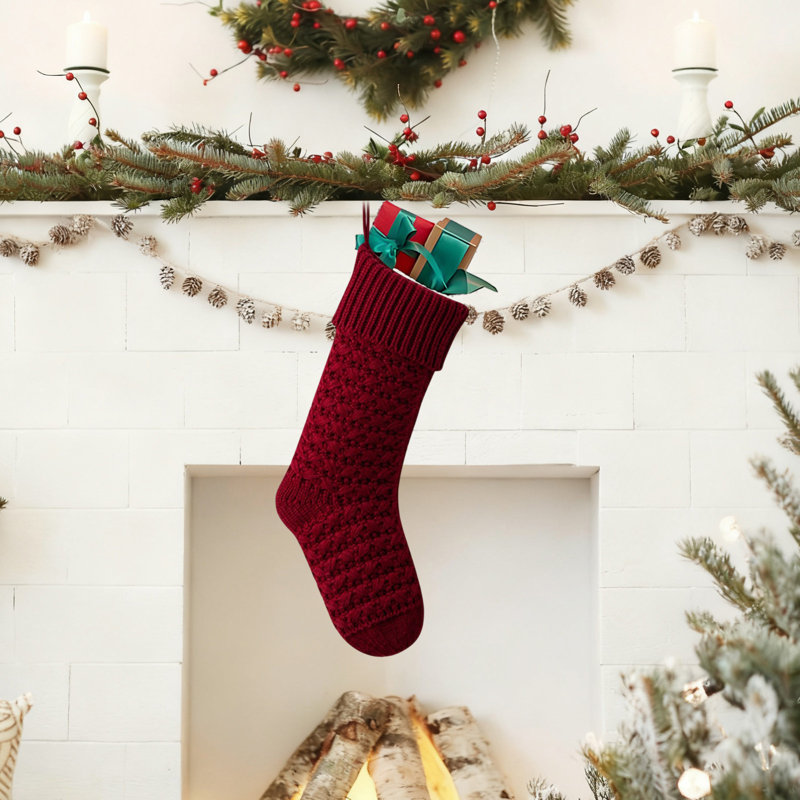 Chaussette de Noël chaussettes de Noël, Rouge