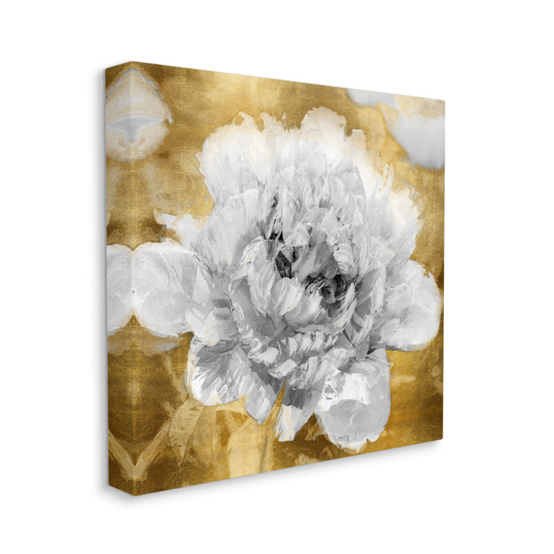 Art floral texturé de Shawna Sullivan, Plaque murale, H 24 po x l 24 po x P 1,5 po