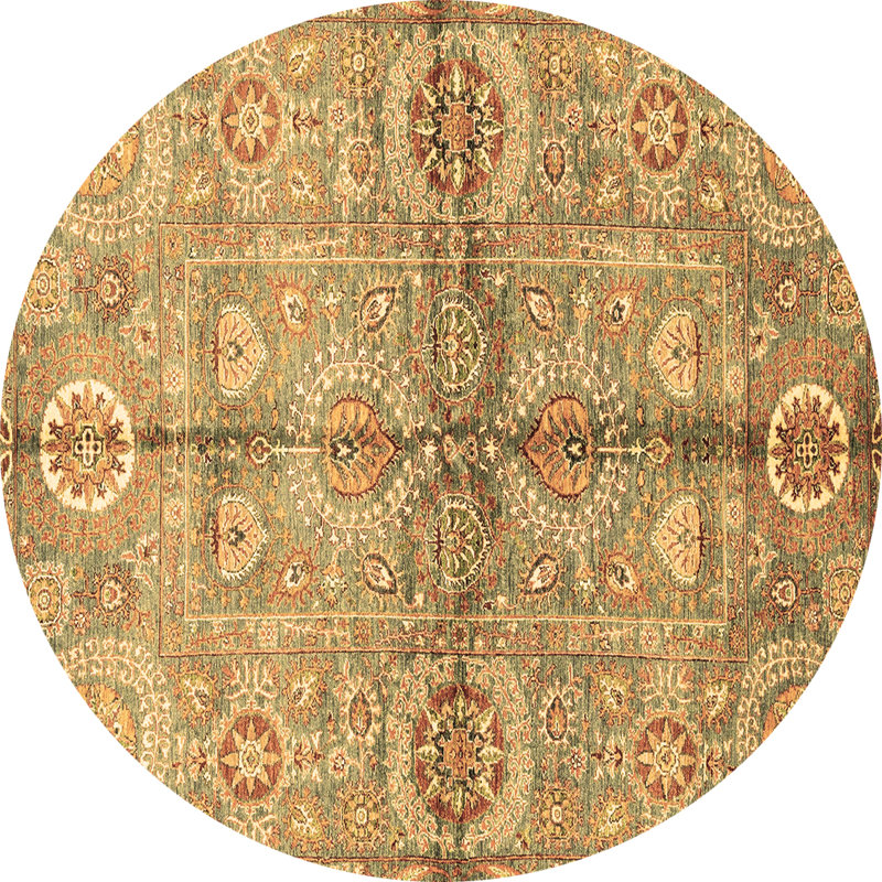 Washable Oriental Indoor Rug, Round 7'