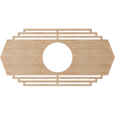 Médaillon de plafond en bois d'aulne 28 po x l 28 po x H 14 po x P 7 3/8 po x P 3/8 po