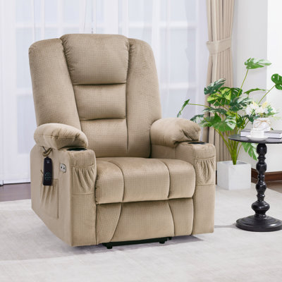 Power Lift Recliner Chair with Massage and Heat, Fabric