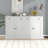 Kitchen Sideboard Storage Buffet Cabinet With 2 Drawers & 4 Doors Adjustable Shelves For Dining Room, Living Room-1055435855