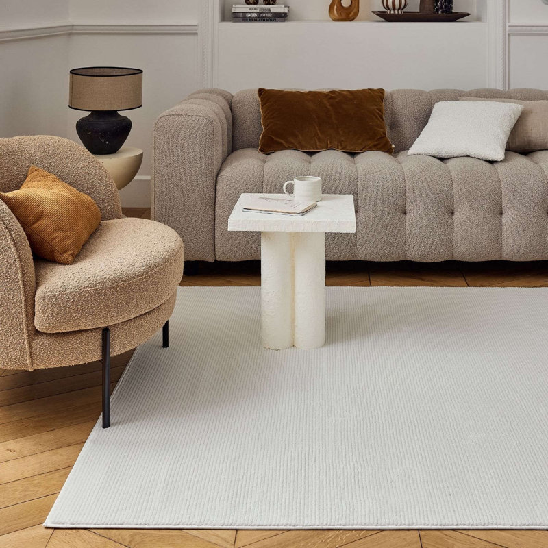 Carmel Modern Striped Cream Area Rug, Rectangle 160 x 230 cm