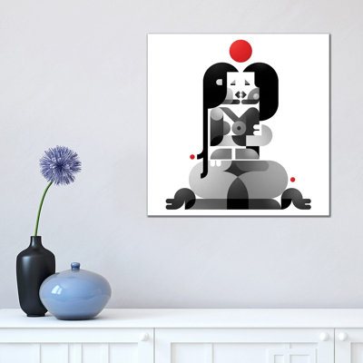 2 Girls, One Moon by Antony Squizzato - Wrapped Canvas Print