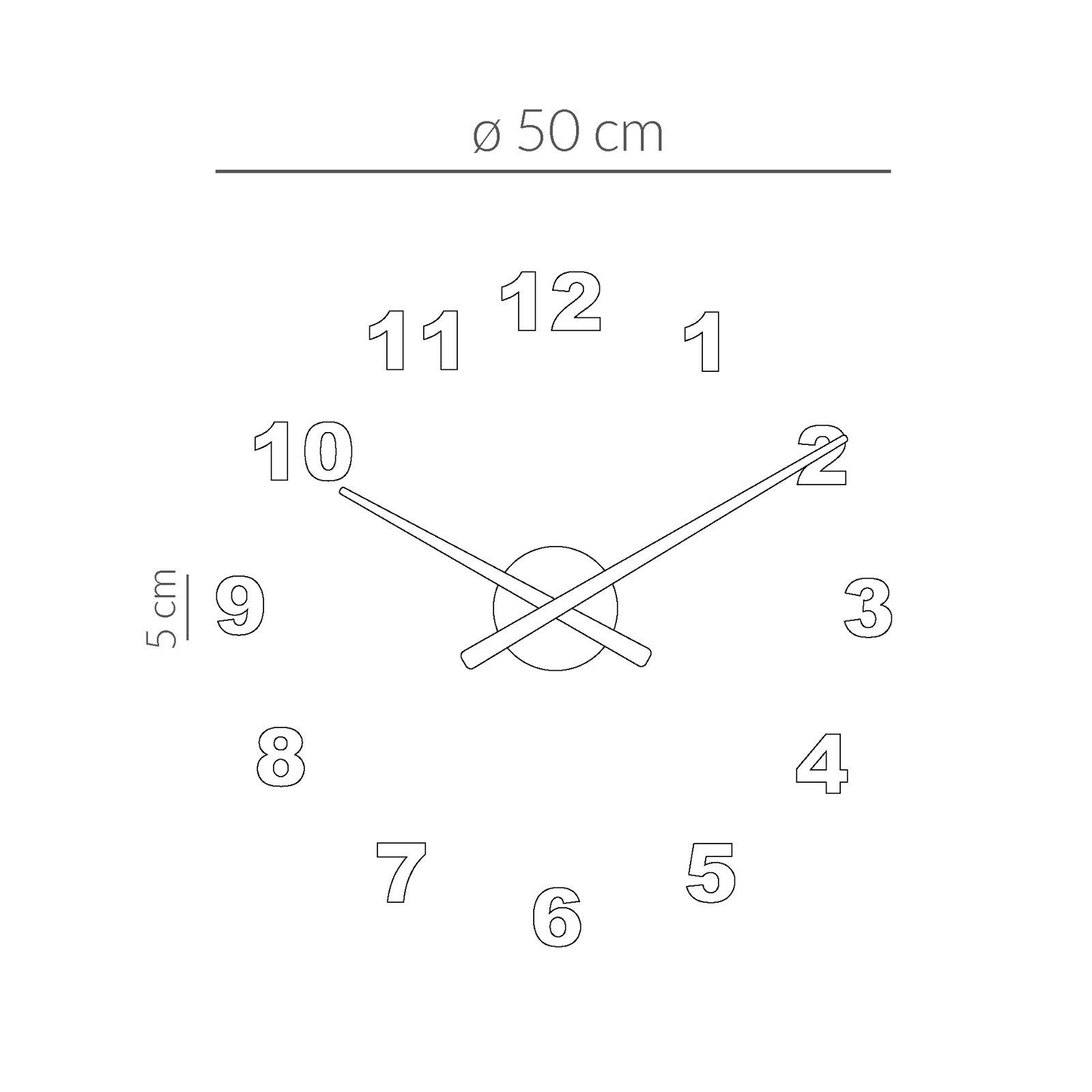 OJ 20" Wall Clock, Small, Rojo