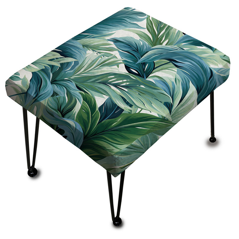 Azure Breeze Tropical Pattern - Tropical Rectangle Ottoman