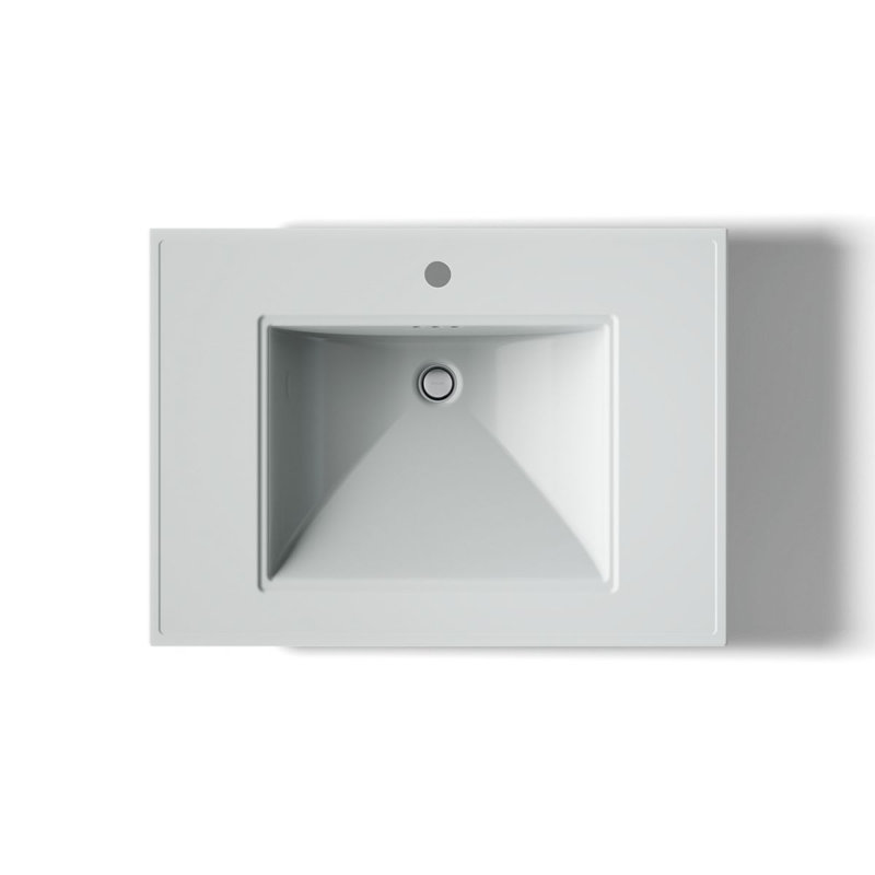 Memoirs® Stately 24" Pedestal Bathroom Sink with 4" Centerset Faucet Holes, Ice Gray, 34.75" H x 22.19" W x 30.69" L, Single