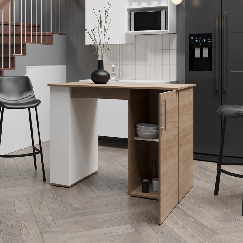 Îlot de cuisine avec 1 porte et rangement ouvert Vernon