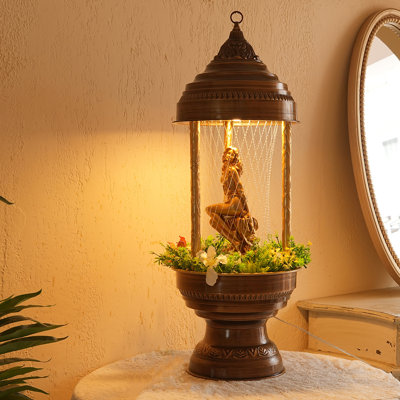 Lampe pluie huileuse et lampe créative | La petite sirène, série romantique - version double ligne (13 po x 13 po x 36 po) | Éclairage d'ambiance pour la maison, les galeries, les restaurants côtiers et les complexes hôteliers