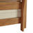 Table basse d'extérieur en L en bois massif de 102 po avec coussins crème Pomona