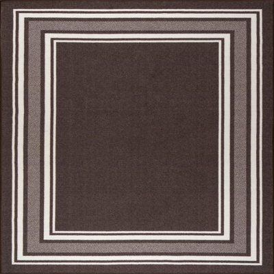 Quiogue Brown Non-Slip Area Rug