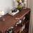 Retro Nut-Brown Solid Wood China Cabinet