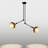 2-Light Adjustable Arm Modern Metal Chandelier