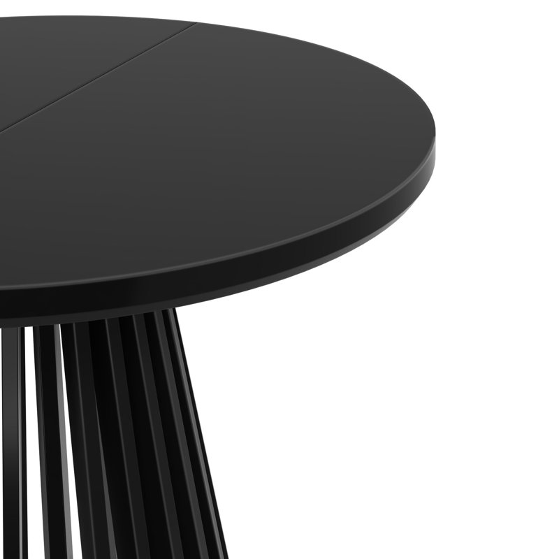 Table de salle à manger Lido, Noir, noir, noir, noir