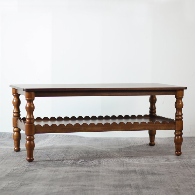 Rectangle Coffee Table With Storage Shelf
