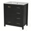 Ensemble de meuble-lavabo 30 po avec lavabo en céramique, armoire de rangement en bois massif, ensemble de meuble-lavabo autoportant avec 4 tiroirs et portes à fermeture douce