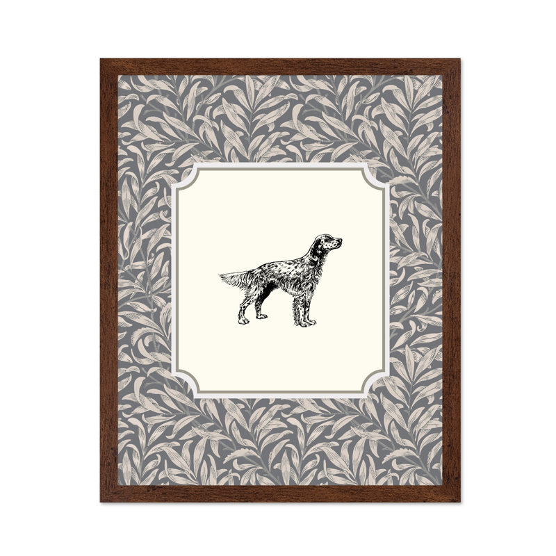 Portrait de chien n ° 2, Poster, 12"H x 16"W, Brown Framed