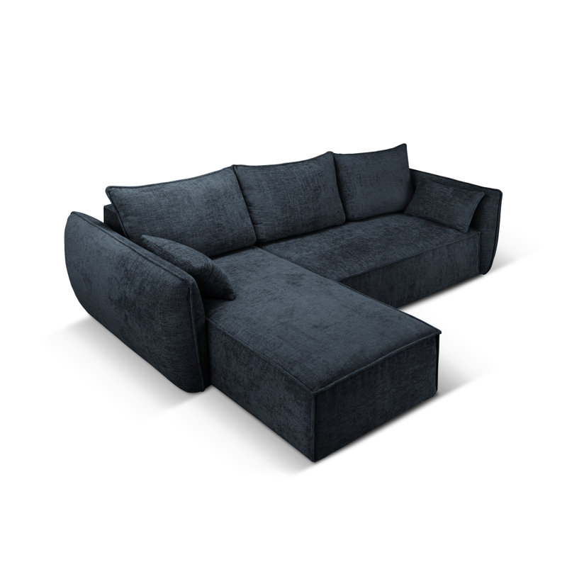 Blessington 4 Seater Sofa Bed, Blue, Left Hand Facing