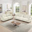 Ensemble de canapé modulaire moderne 2 pièces avec accoudoirs évasés et jupes amovibles-1315917800