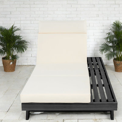 Méridiennes de patio réglables en bois d'acacia avec coussins résistants à l'eau pour une détente extérieure moderne
