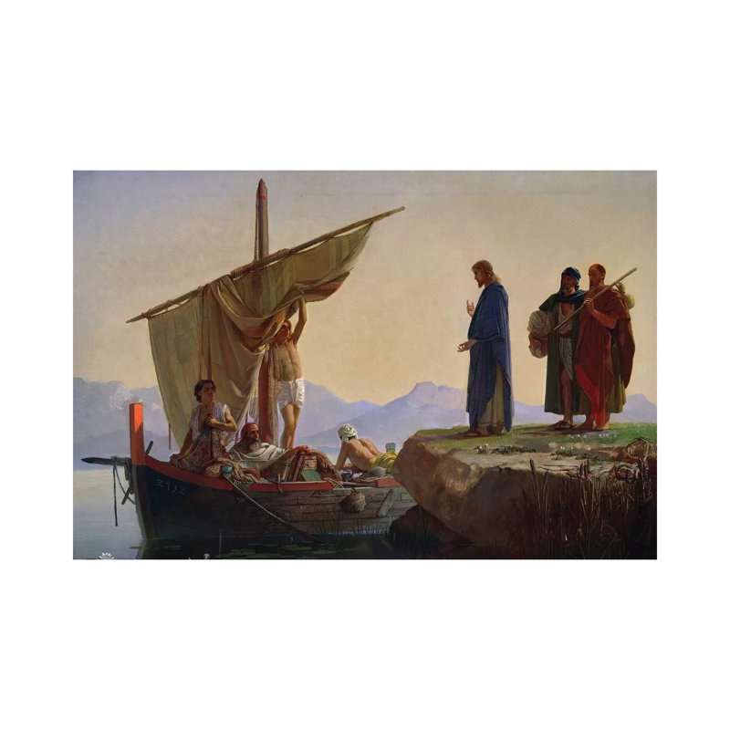 Christ Calling The Apostles James And John, 1869 by Edward Armitage - Wrapped Canvas Painting, 20.32 cm H x 30.48 cm W