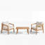 Ensemble de chaises de patio d'extérieur en bois d'acacia massif 3 pièces