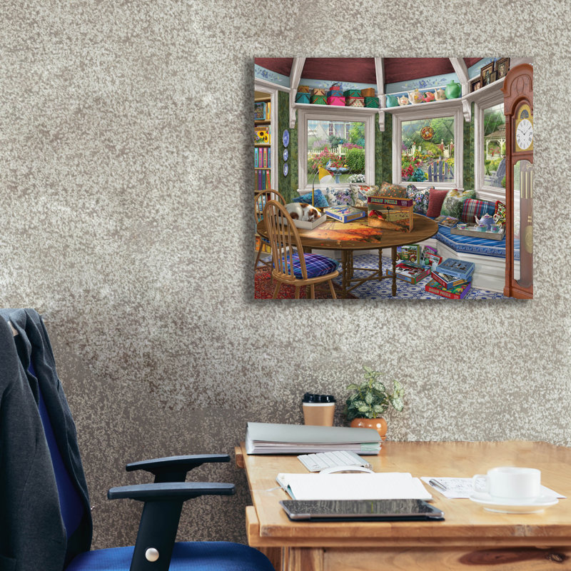 «Puzzle Room» par Bigelow, illustrations sur toile, H 26 po x l 30 po x P 1,5 po