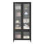 Grande armoire de rangement en métal avec 4 portes en verre et 5 tablettes, parfaite pour organiser et exposer vos objets de valeur
