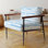 Chaise d'appoint rayée - Fauteuil bleu et blanc