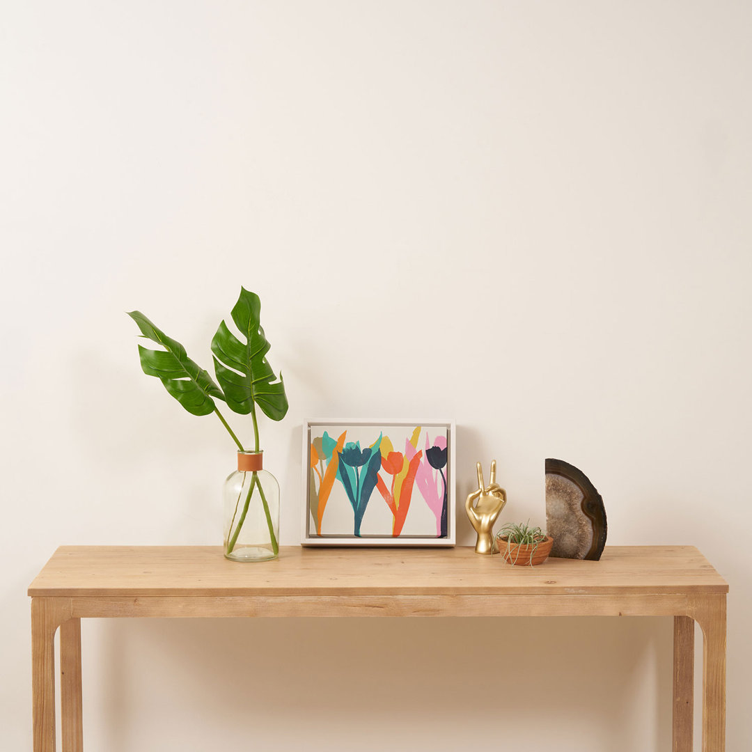 One-of-a-Kind Original Tulips by Garima Dhawan - Floater Frame Graphic Art on Canvas East Urban Home Frame 