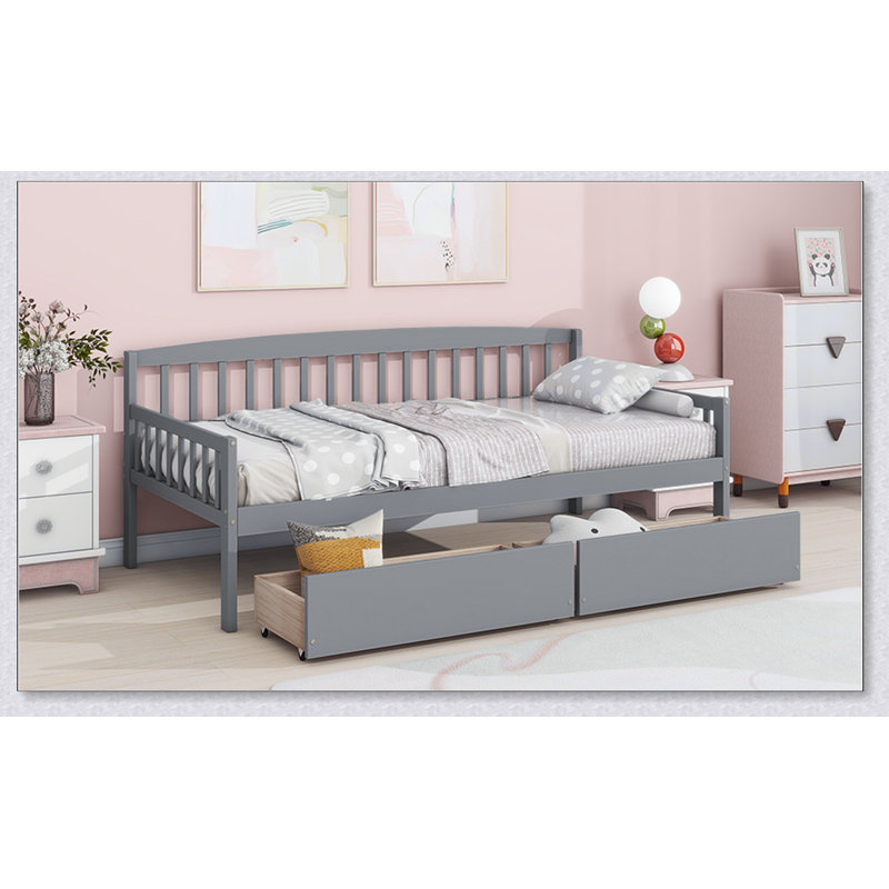 Lit simple gris