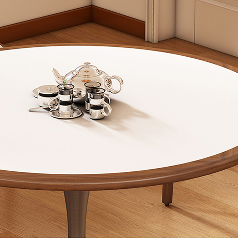 Table de salle à manger Sorayah, H 29,52 po x L 51,18 po x l 51,18 po, Brun / Blanc, Gris