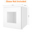 Meuble mural standard HOMEIBRO Cozy Design, en contreplaqué blanc Shaker, prêt à assembler, 45,7 cm (L) x 30,5 cm (P) x 30,5 cm (H), sans vitre.-442816242-442889278