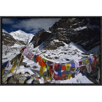 Prayer Flags at Five Thousand Meters' Framed Photographic Print on Canvas -  East Urban Home, URBH3681 38219168