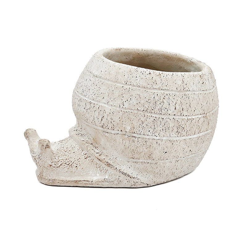 Decorative Sand And Cement Planter 8.3X7x4.7 Inches With Beige Finish For Rustic Decor Plant Combinations Indoor Arrangements