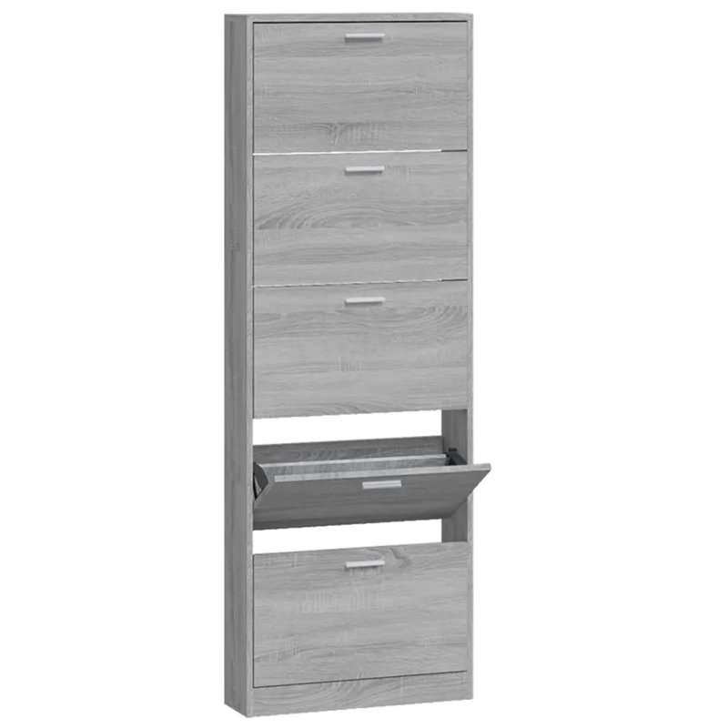 15 Pair Shoe Flip Down Shoe Storage, Grey Sonoma