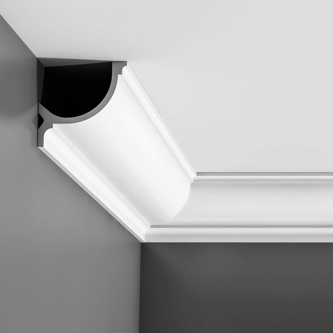 3-15/16 in x 4-15/16 in x 78-3/4 in Primed White Plain Polyurethane Crown Moulding Orac Decor