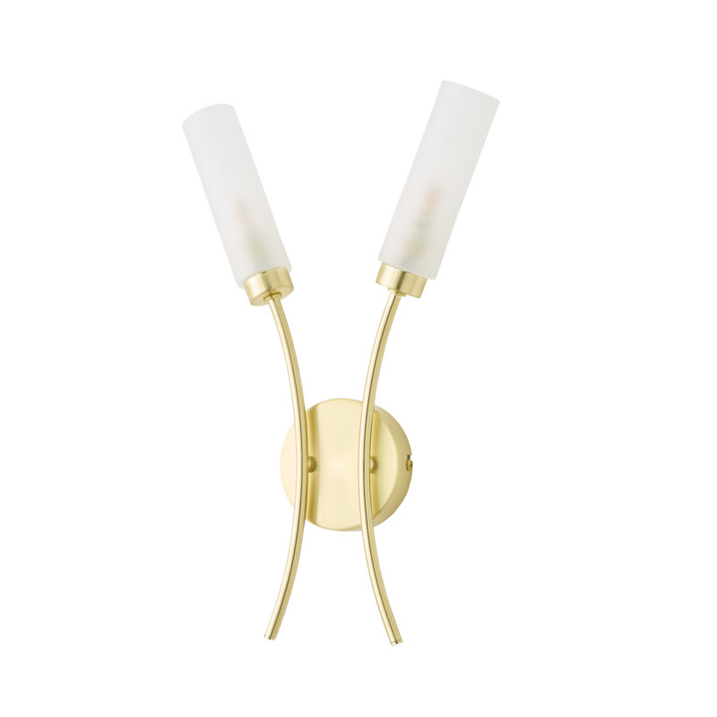 Aaniyah Armed Sconce, Brushed Gold, Yes