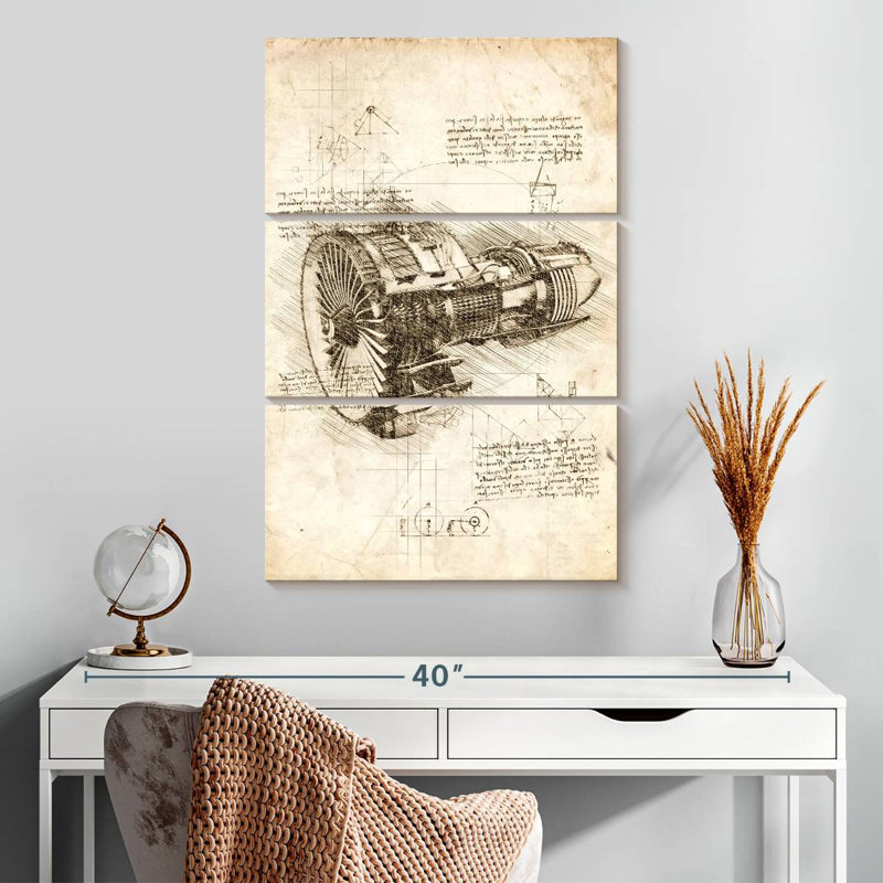 Laelle Jet Engine Sepia, 32" H x 20" W