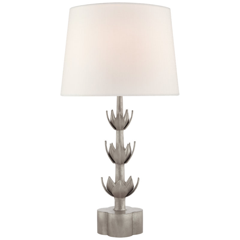Julie Neill Alberto Large Triple Table Lamp, Burnished Silver