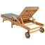 195cm Long Teak Sun Lounger-428457919