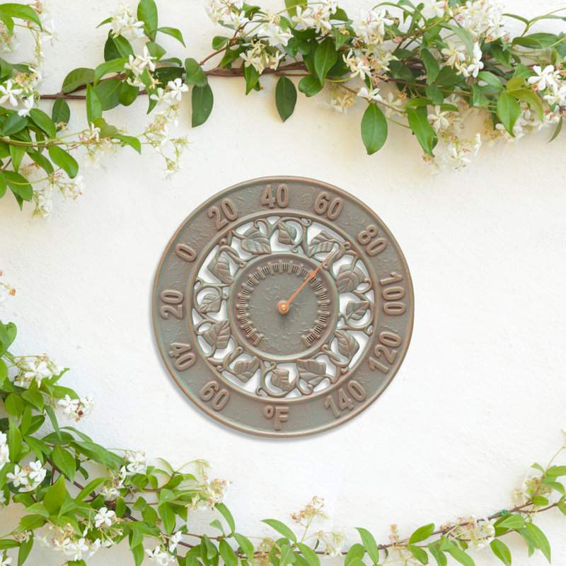 Ivy Silhouette Thermometer, French Bronze