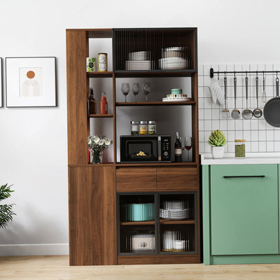 Storage Cabinet With Multi-Functional Storage Spac, Modern Wooden Entrance Organizer