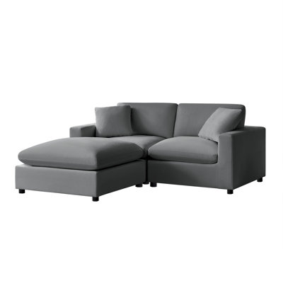 Caylie Modular 3-Piece Chofa - Charcoal